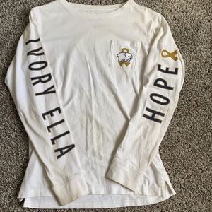 Childhood cancer ivory ella long sleeve